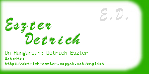 eszter detrich business card